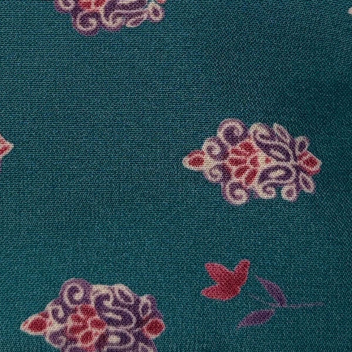 Teal Floral Zipper Coin Pouch with wristlet