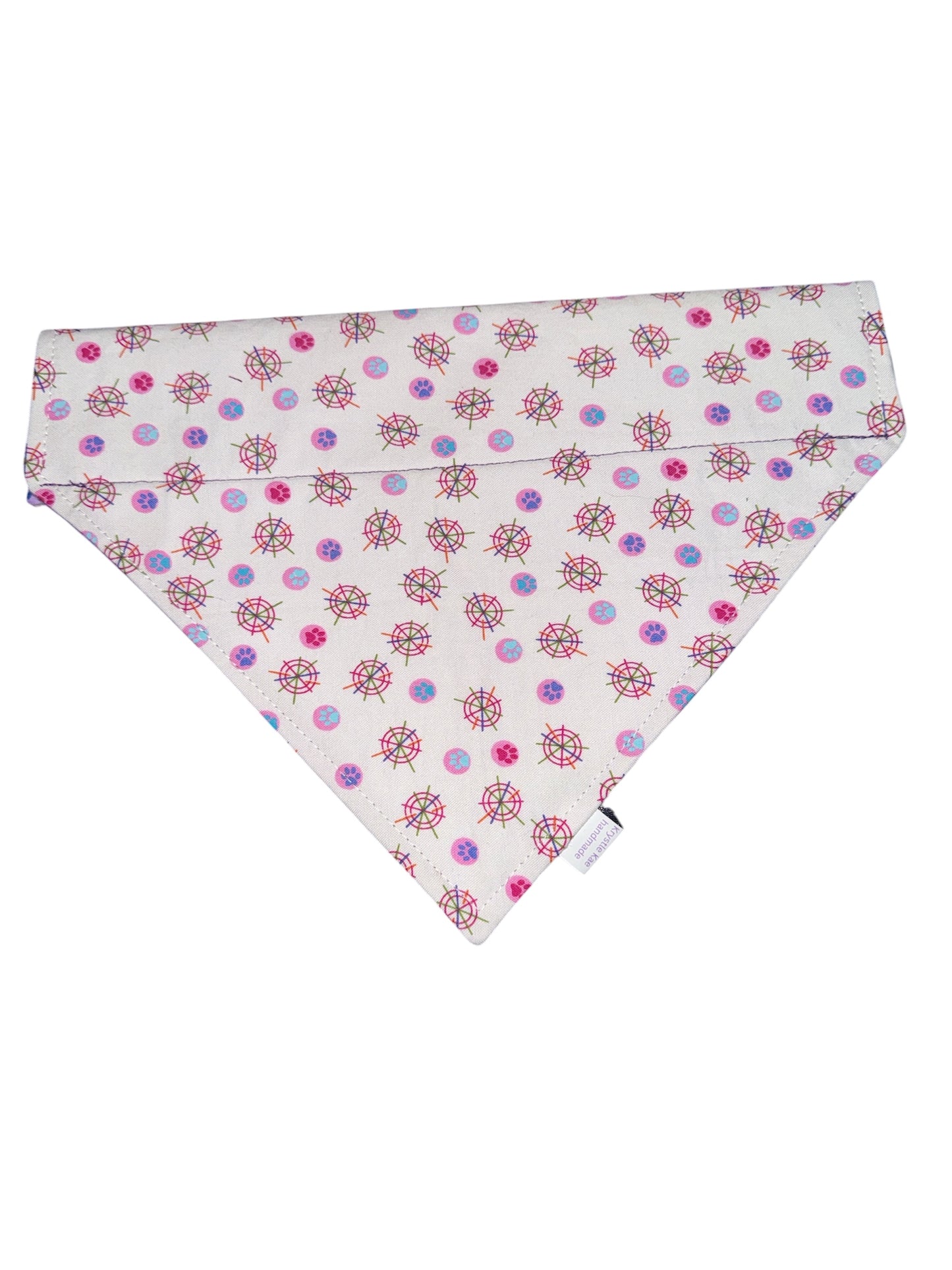 Purple paw print dog bandannas