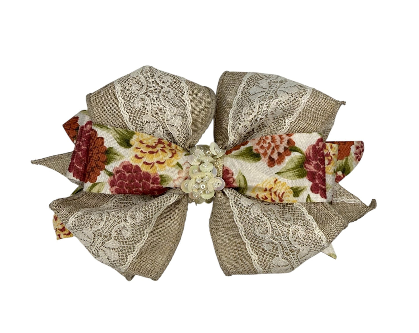 Rustic Blossom Large Hair Bow