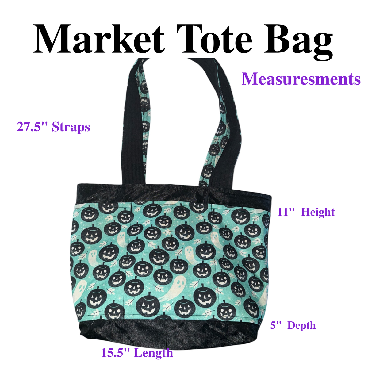 Teal pumpkins Market Bag