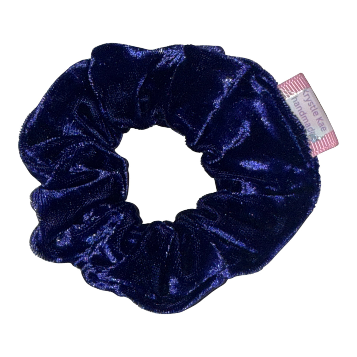 Purpleish blue velvet Mini Scrunchie