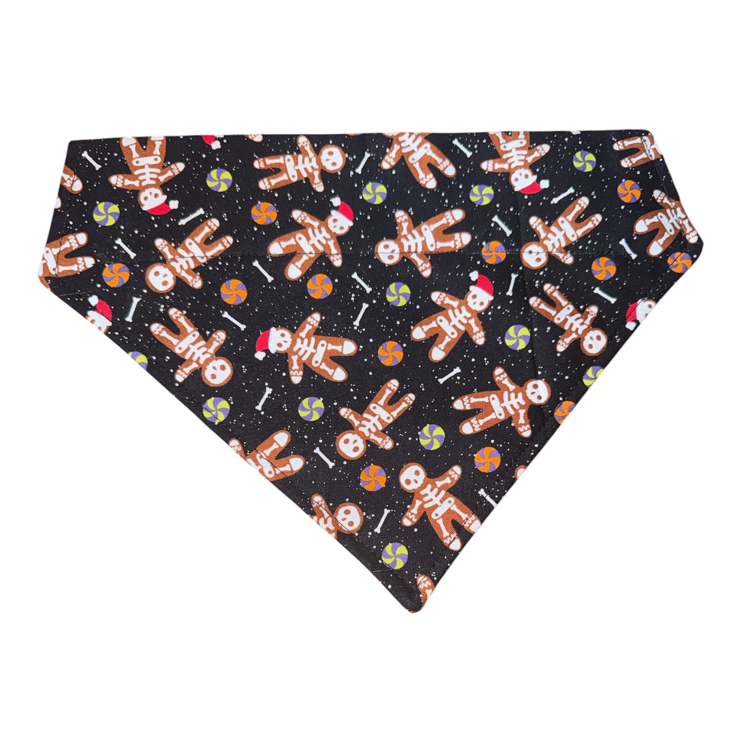 Gingerbread man skull dog bandanna