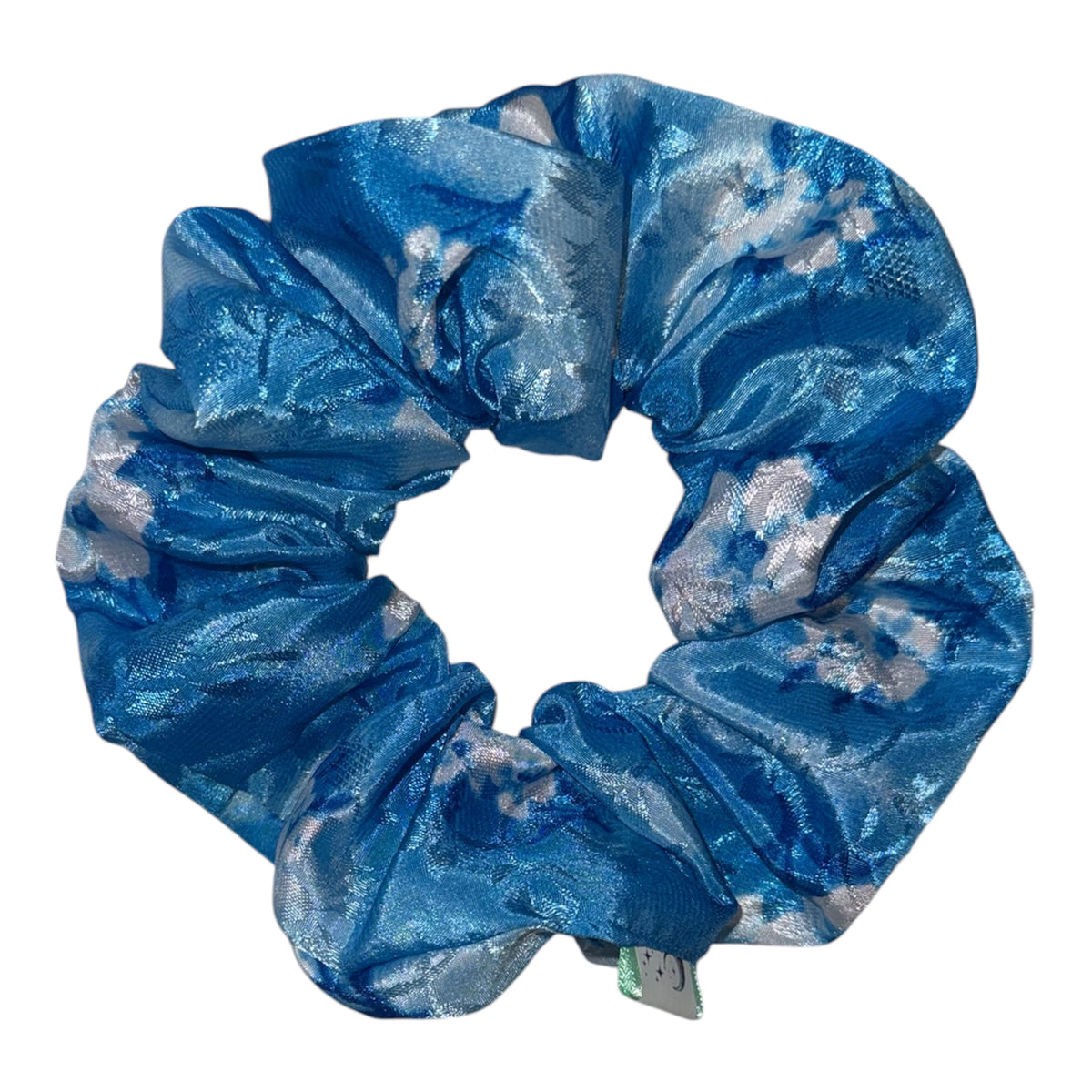 Blue and White floral Scrunchie
