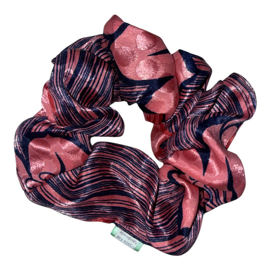 Pink and navy Scrunchie