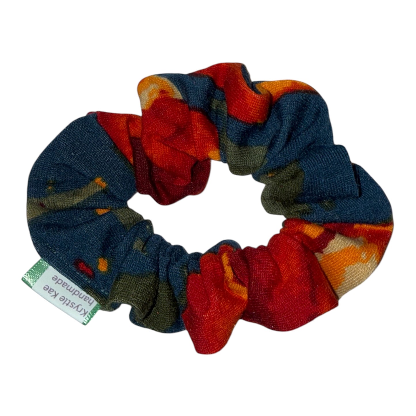 Orange & Red floral Scrunchie