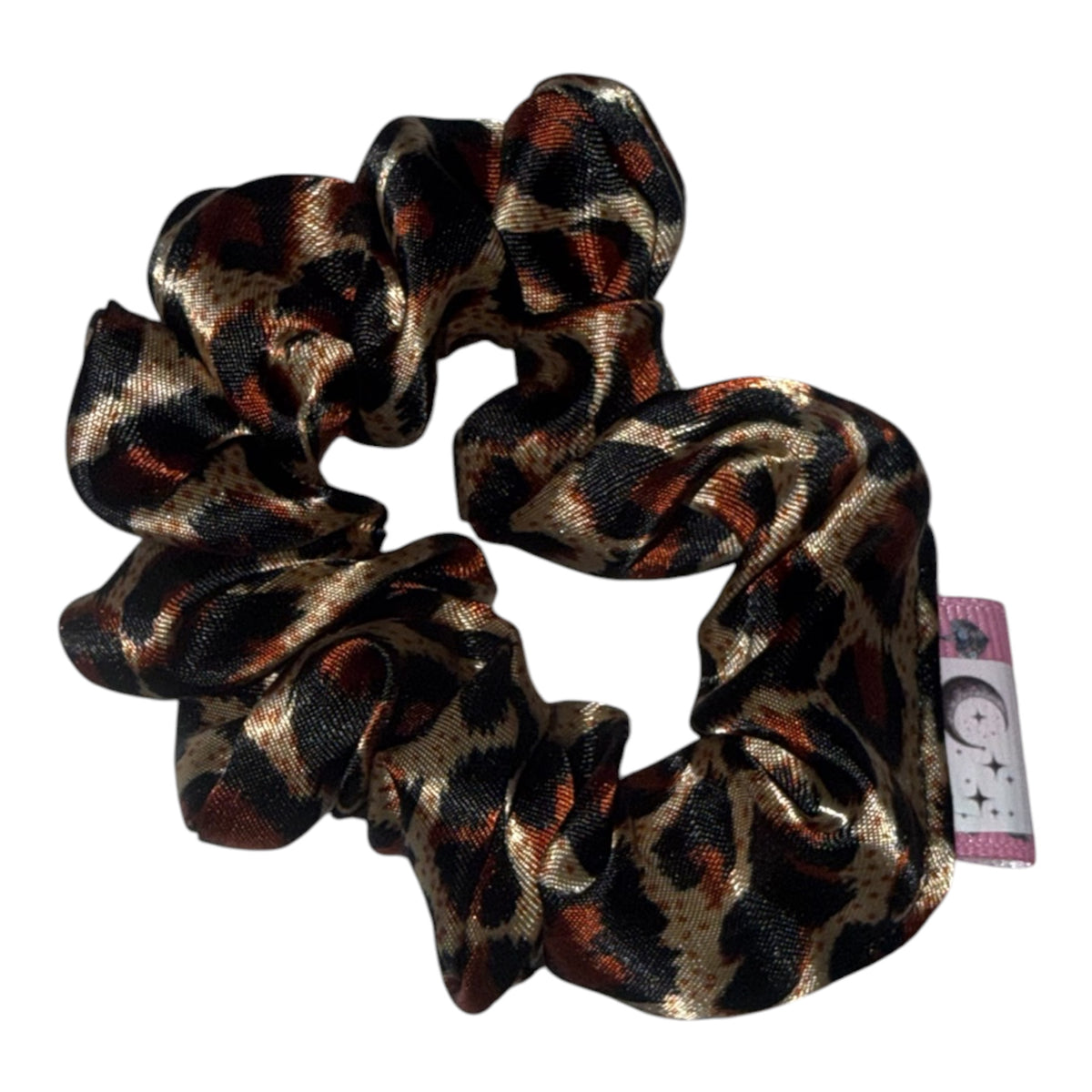 Cheetah Satin Scrunchie