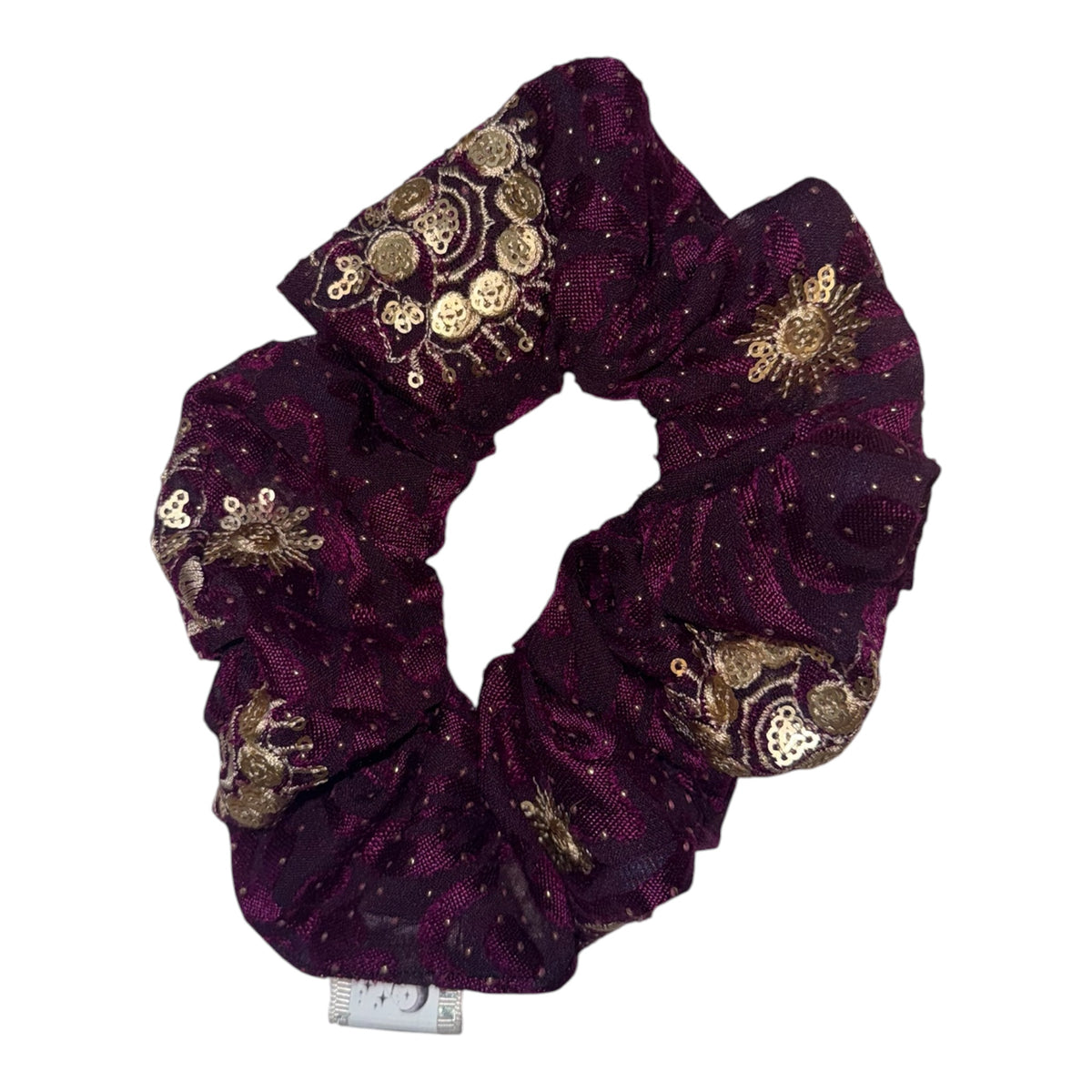Elagant purple and gold Scrunchie