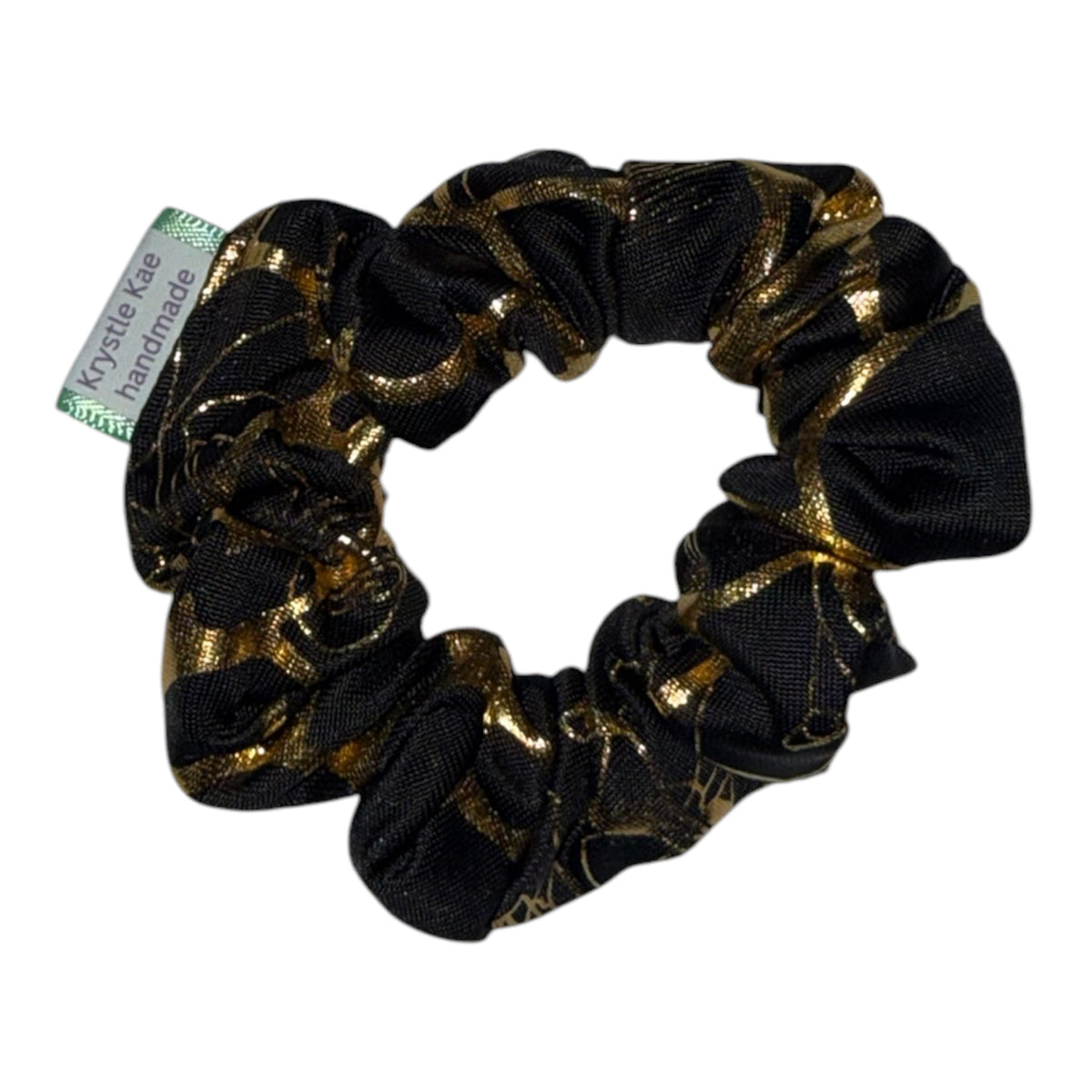 Midnight Gold  Mini Scrunchie