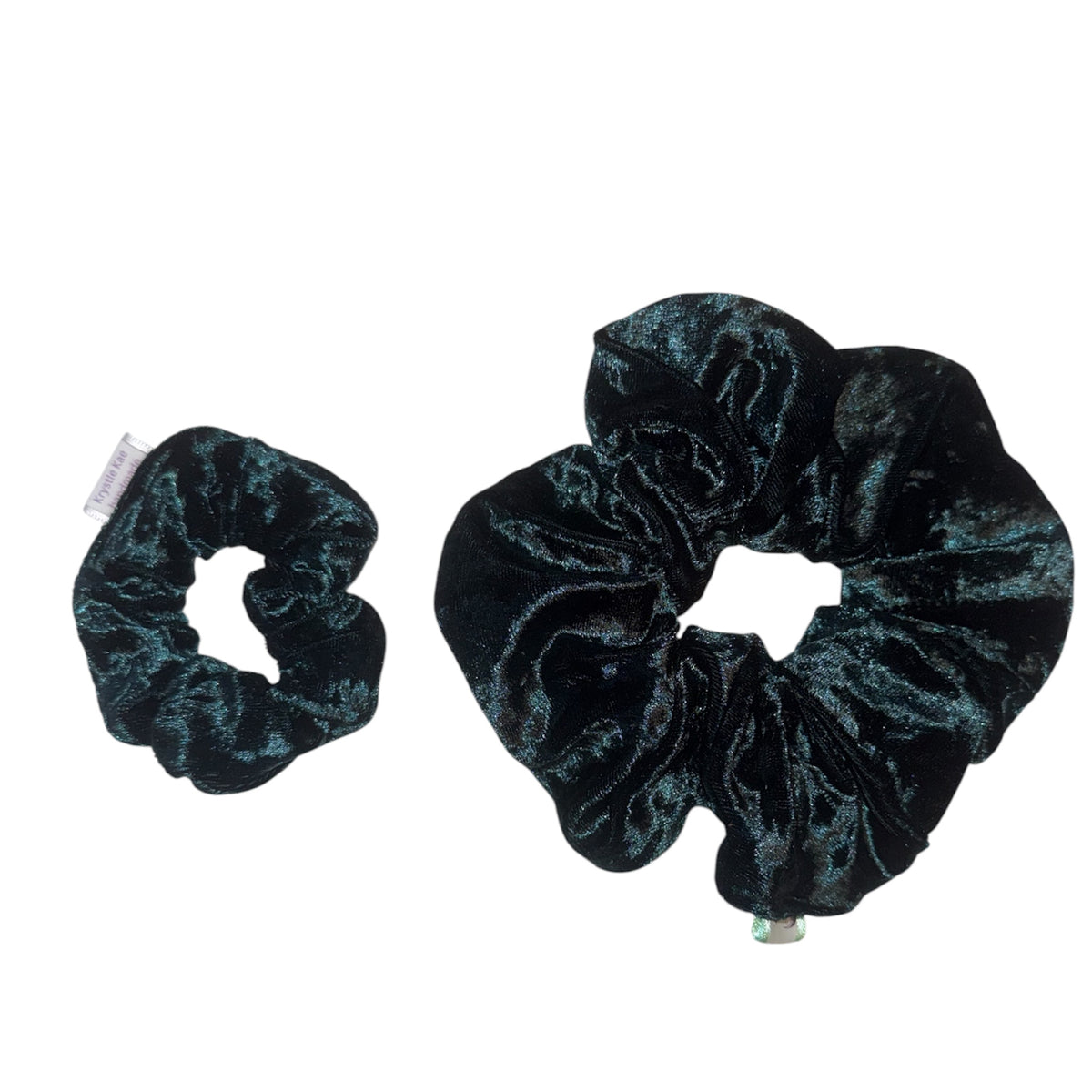 Deep Teal Velvet Scrunchie