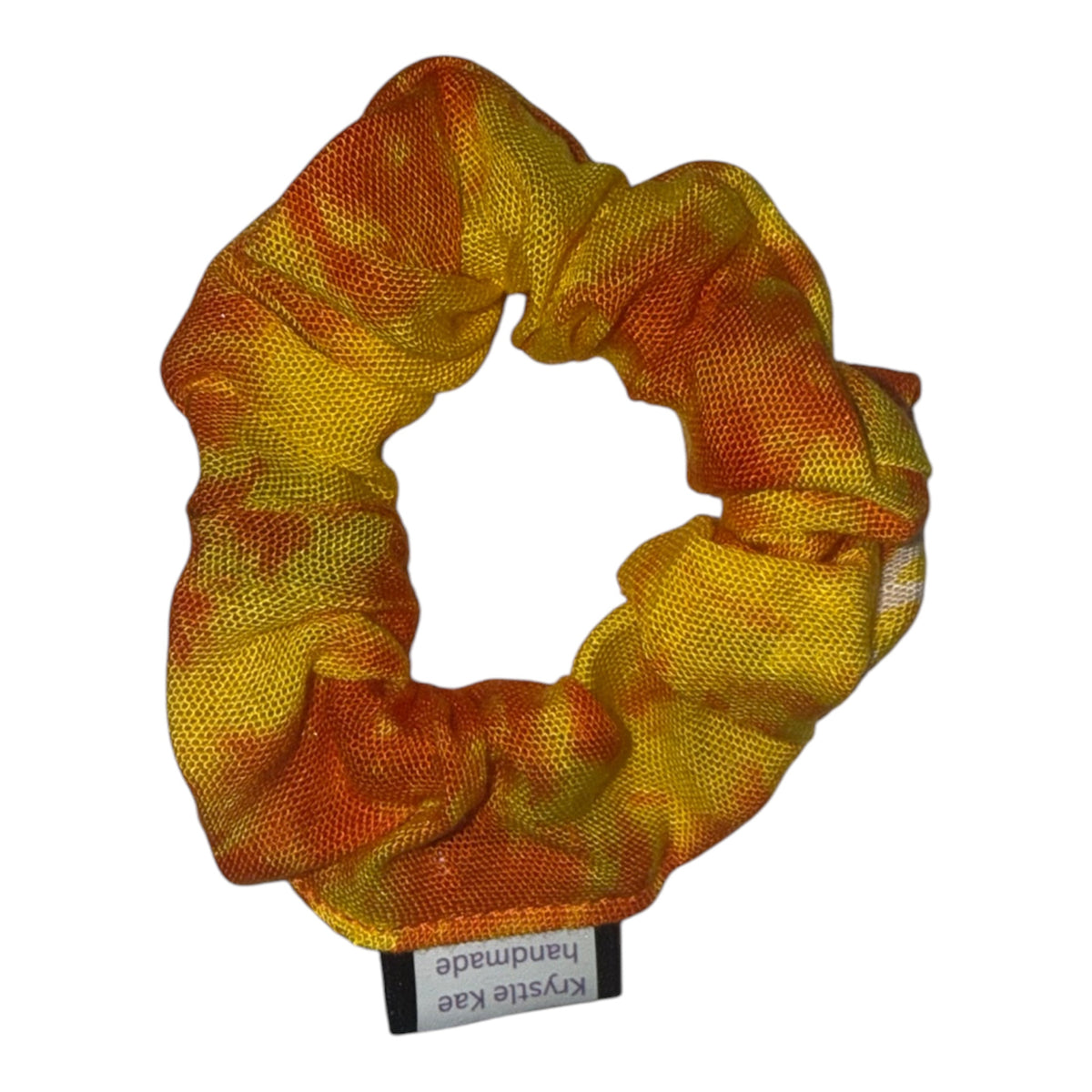 Orange and Yellow Tye-Dye Scrunchie