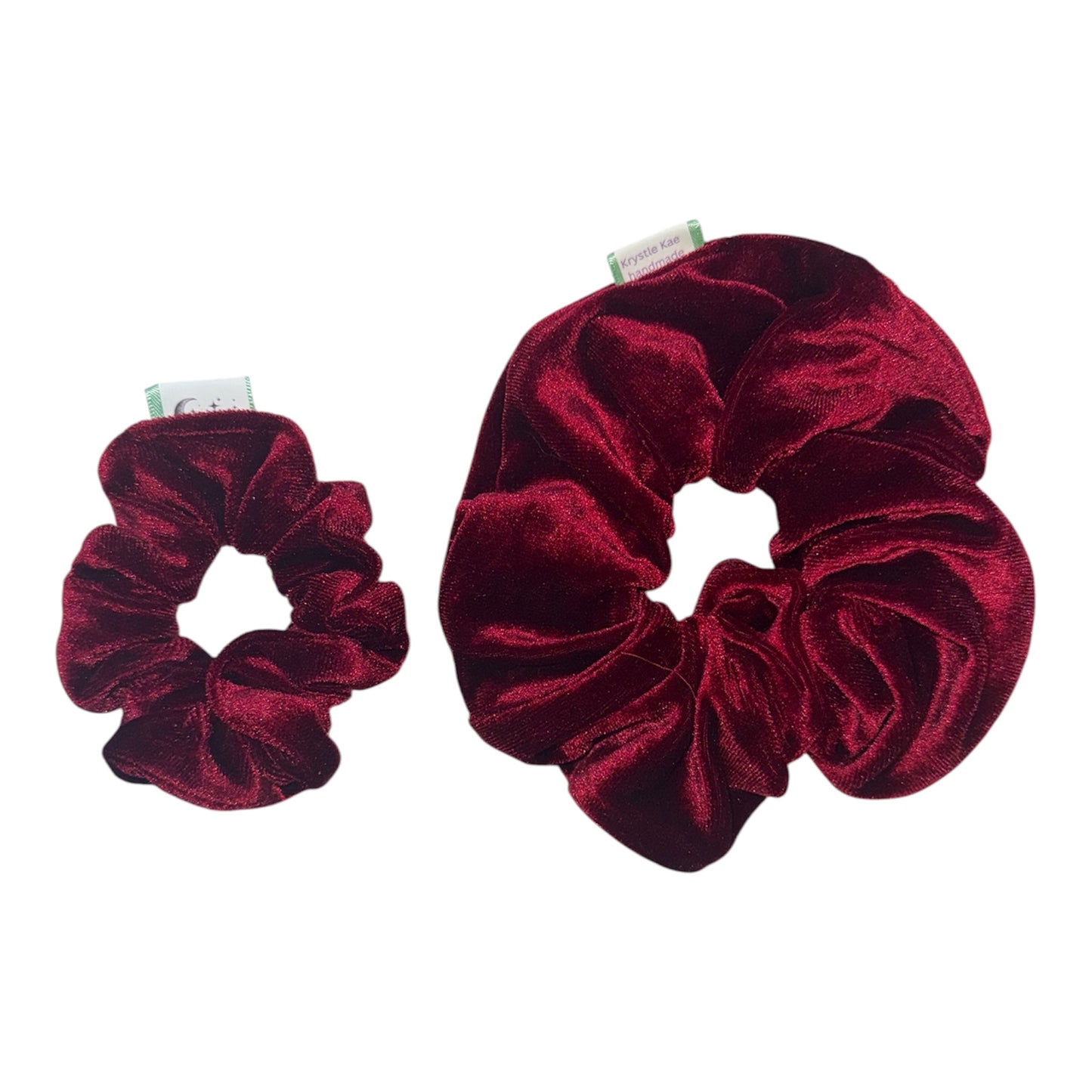Dark Red Velvet Scrunchies