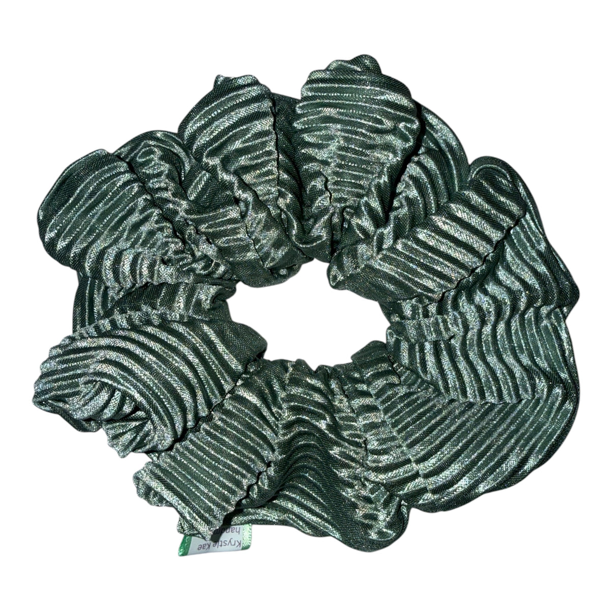 Wavy green Scrunchie