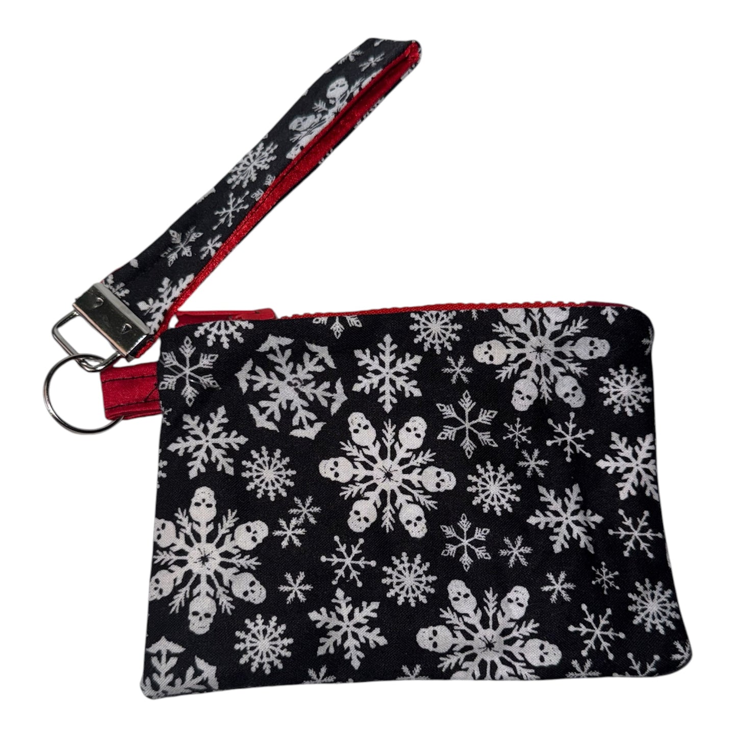 Snowflake Skulls Zipper Pouch and Wristlet