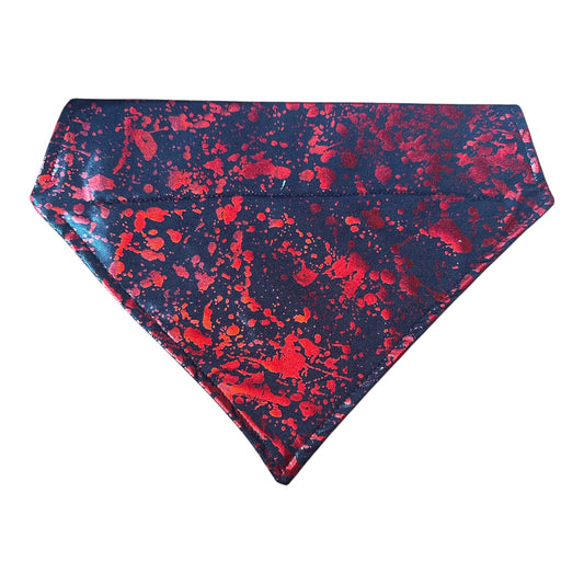 Blood splatter over collar dog bandannas