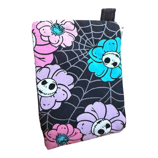 Jacks and flowers,A Halloween Themed Zipper Pouch and Wristlet