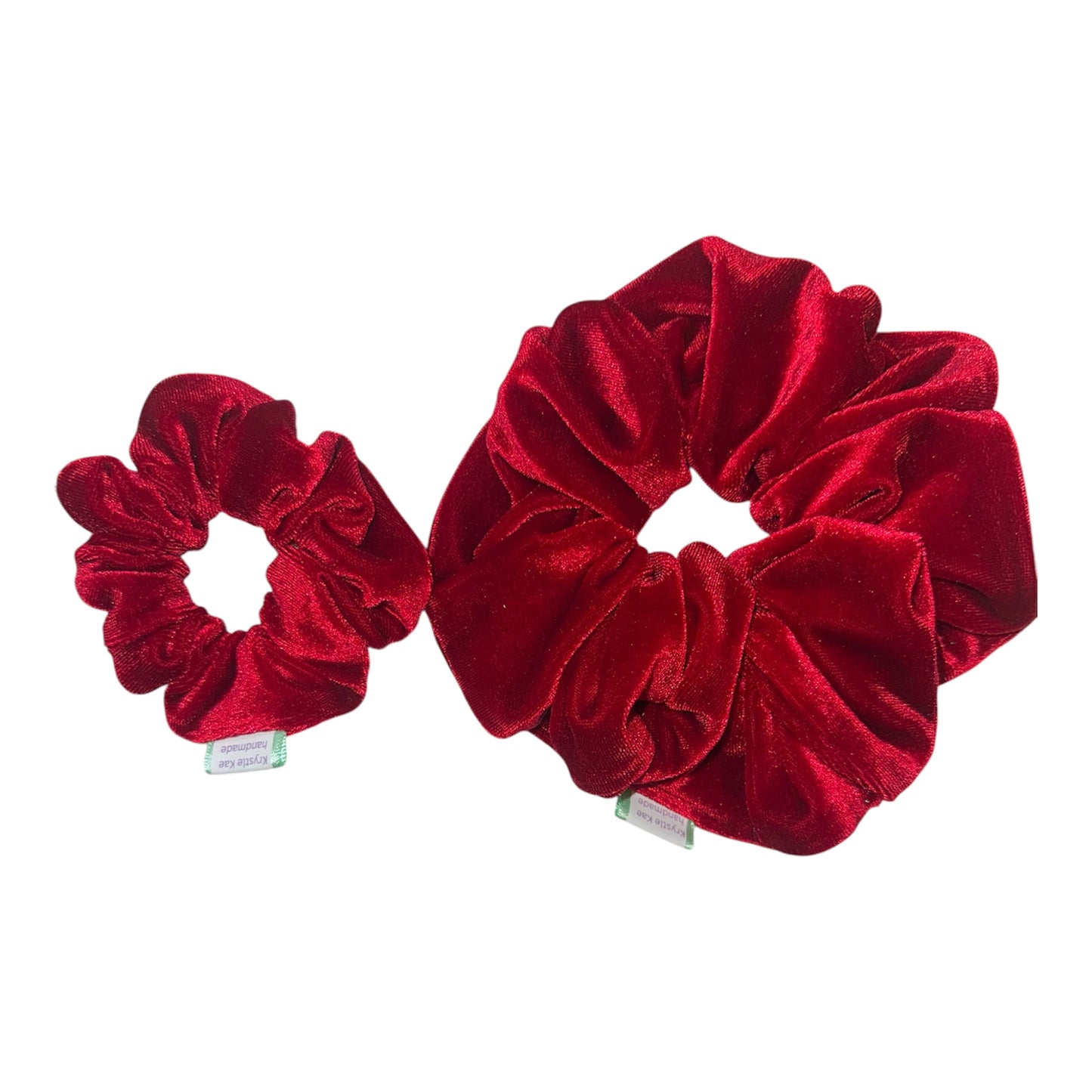 Bright Red Velvet Scrunchie
