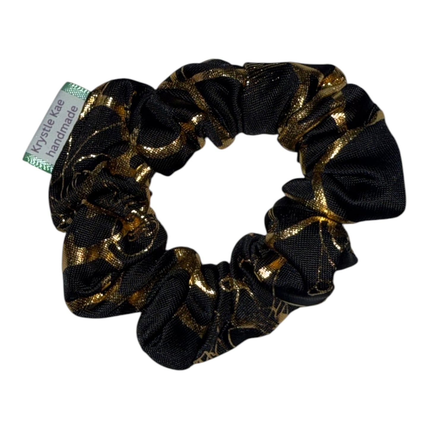 Midnight Gold  Mini Scrunchie