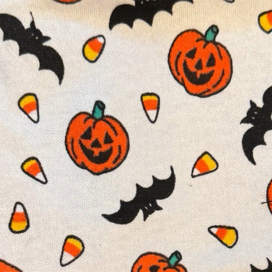 Bats and Pumpkins, A Halloween Themed Zipper Pouch and Wristlet