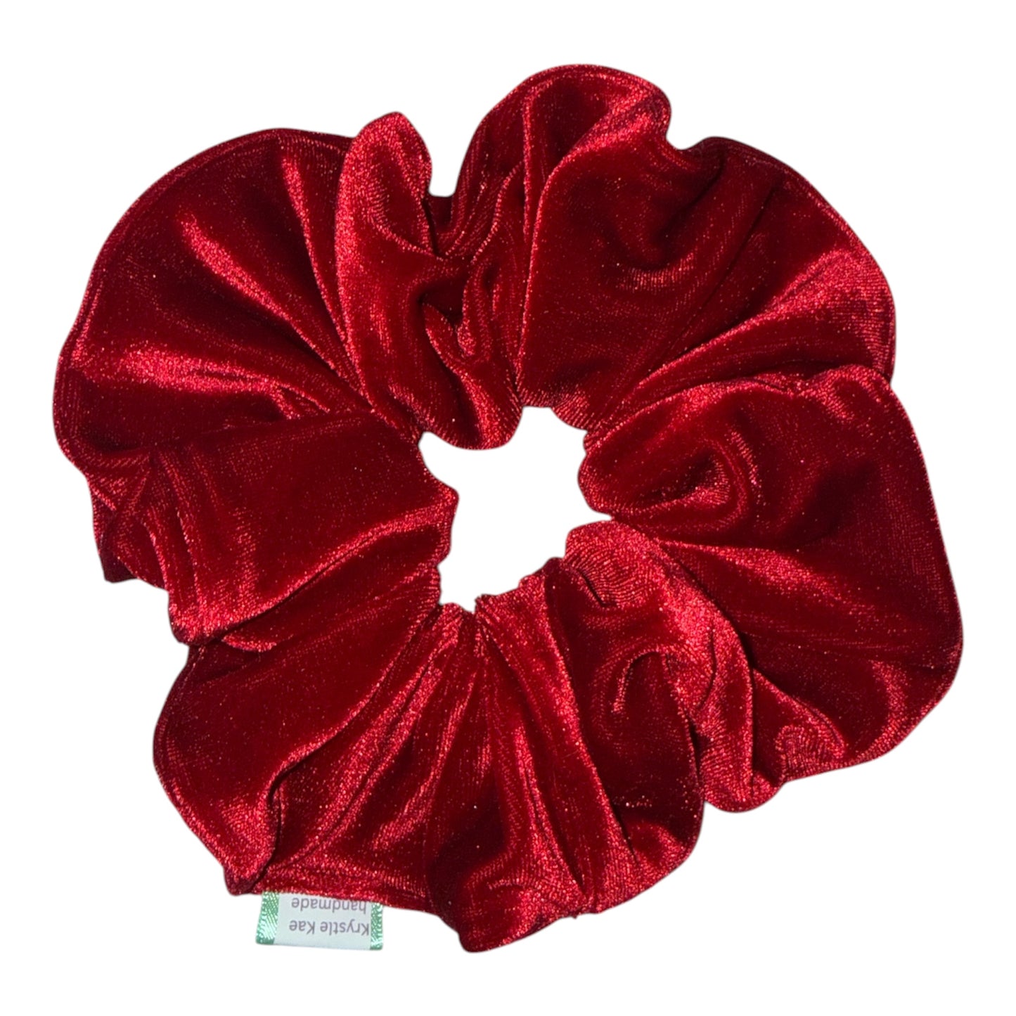 Bright Red Velvet Scrunchie