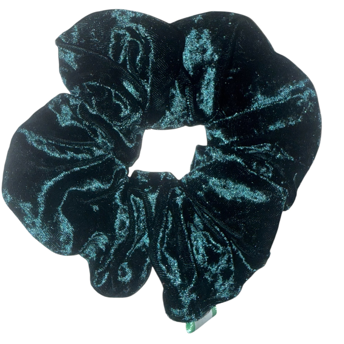 Deep Teal Velvet Scrunchie