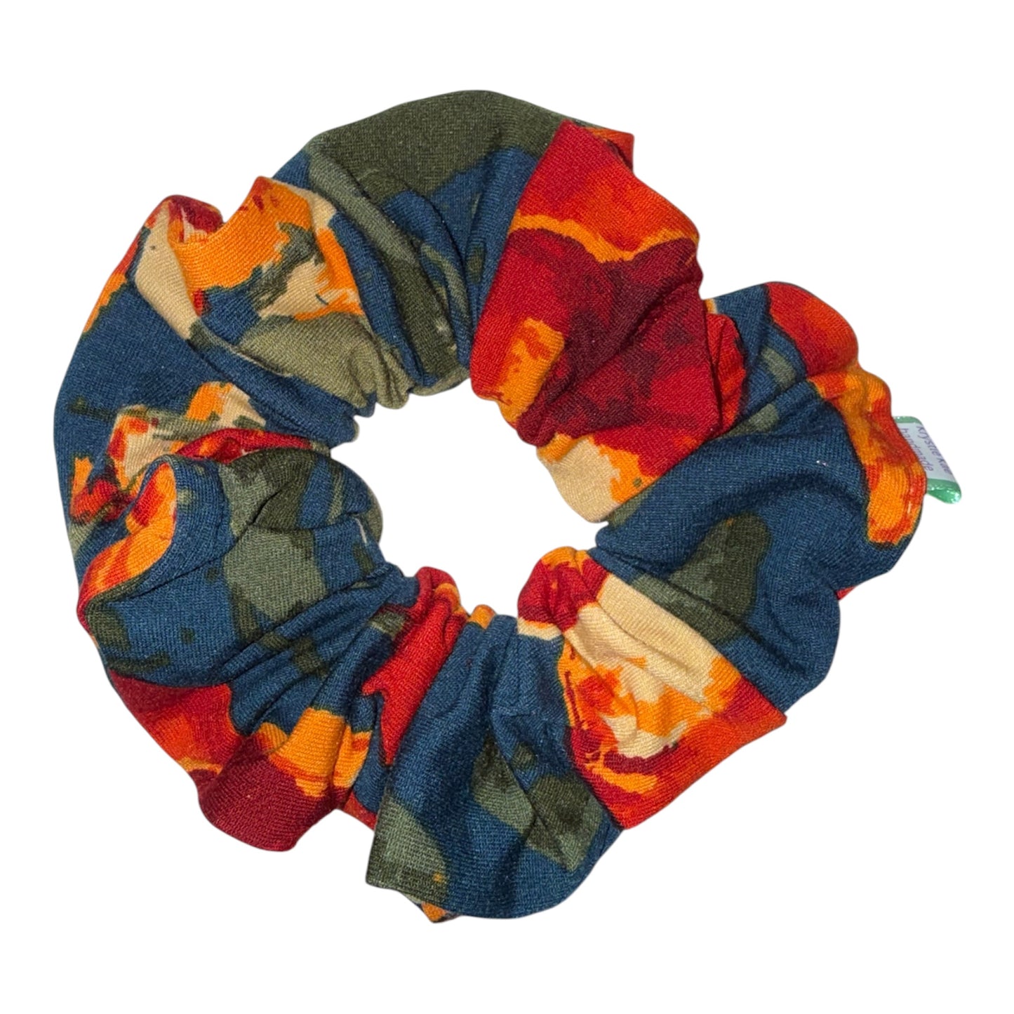 Orange & Red floral Scrunchie