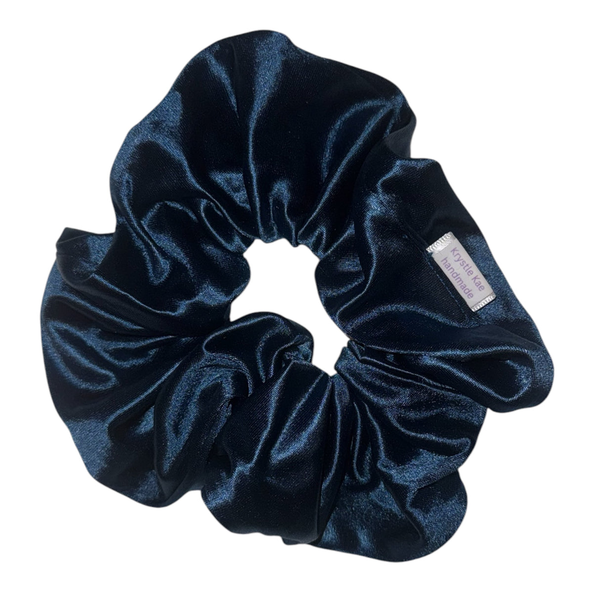 Deep Sea Blue satin Scrunchie