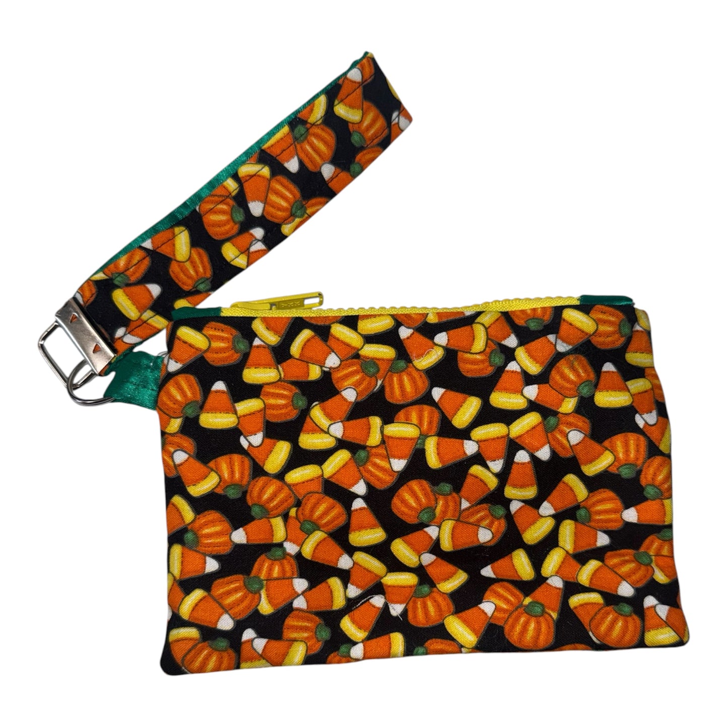 Candy Corn Zipper Pouch and Wristlet
