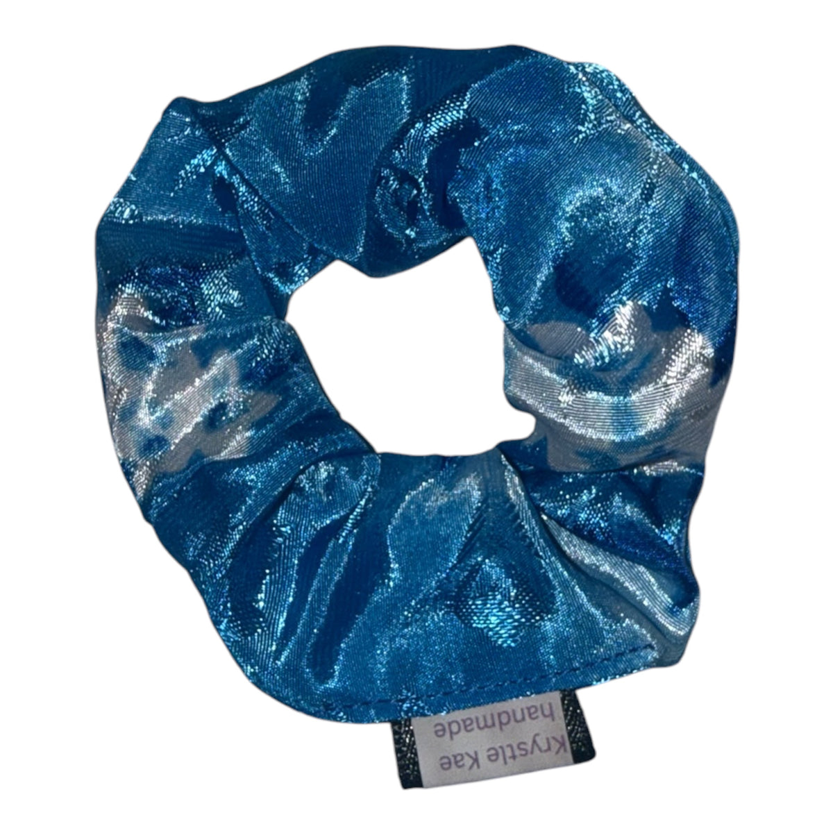 Blue and White floral Scrunchie