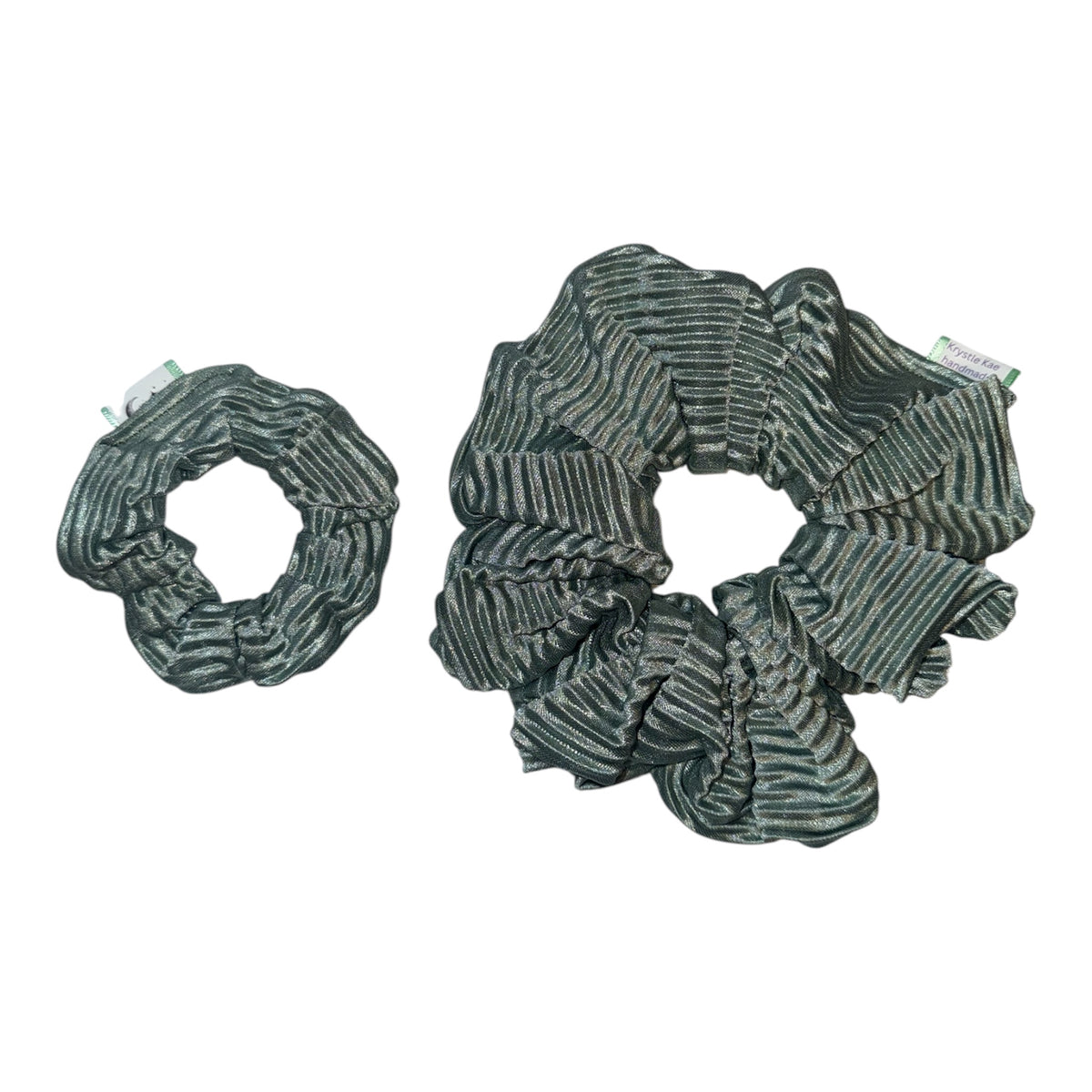 Wavy green Scrunchie