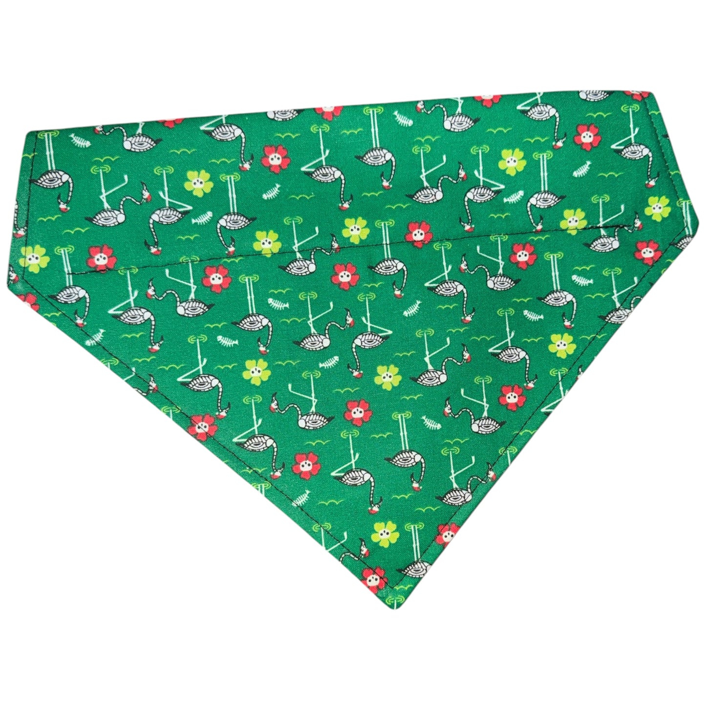 Flamingo skeleton dog bandanna