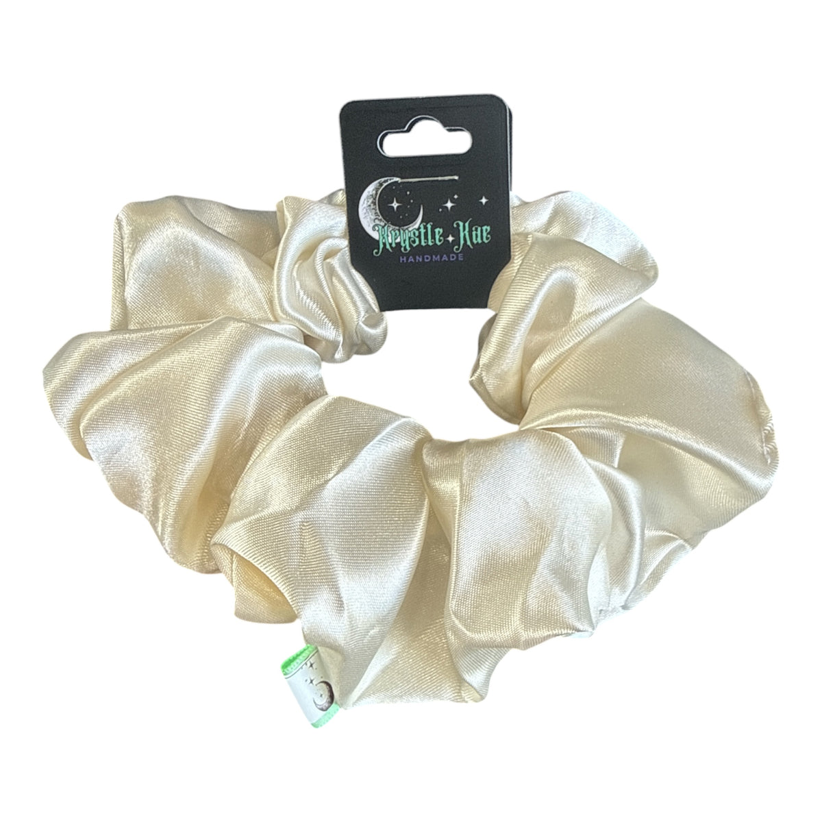 Cream Satin Scrunchie