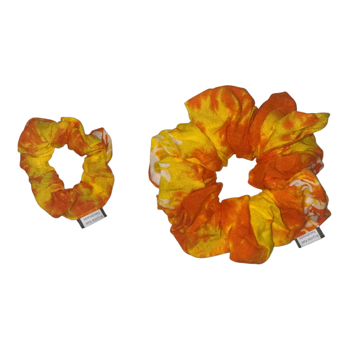Orange and Yellow Tye-Dye Scrunchie