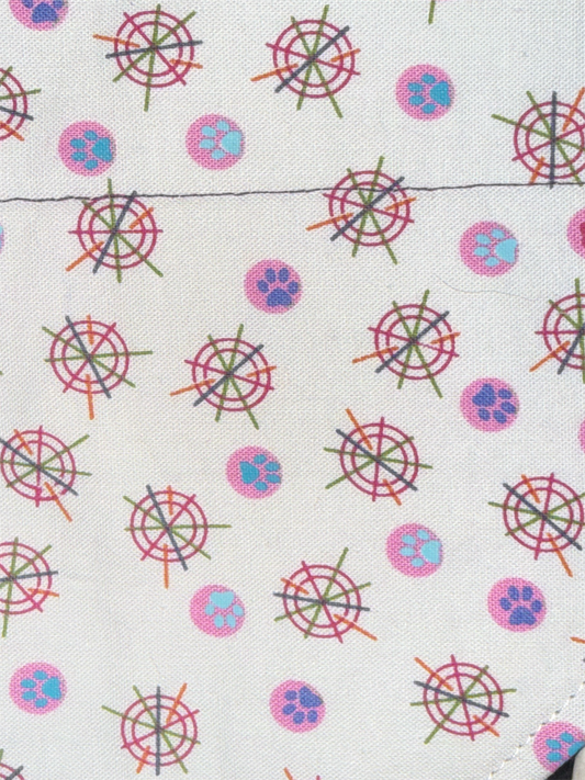 Purple paw print dog bandannas