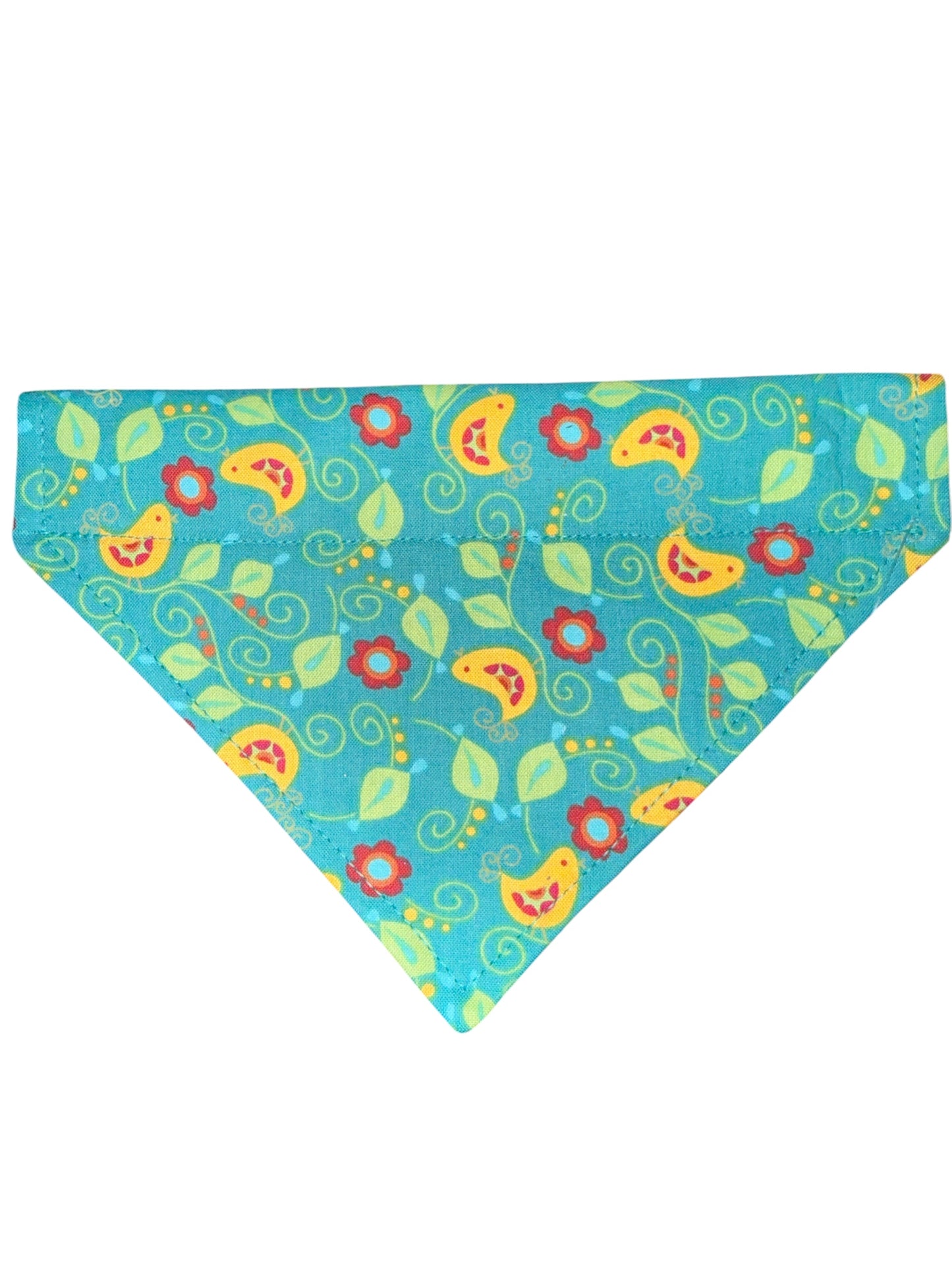Yellow bird on green dog bandannas