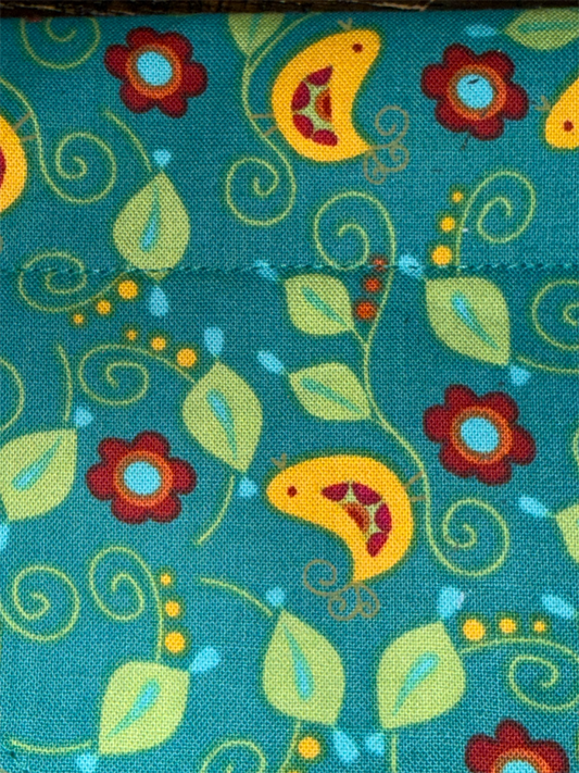 Yellow bird on green dog bandannas