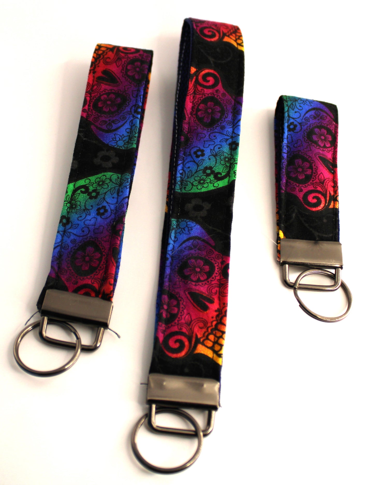 Colorful Day of the Dead Key Fob Wristlet