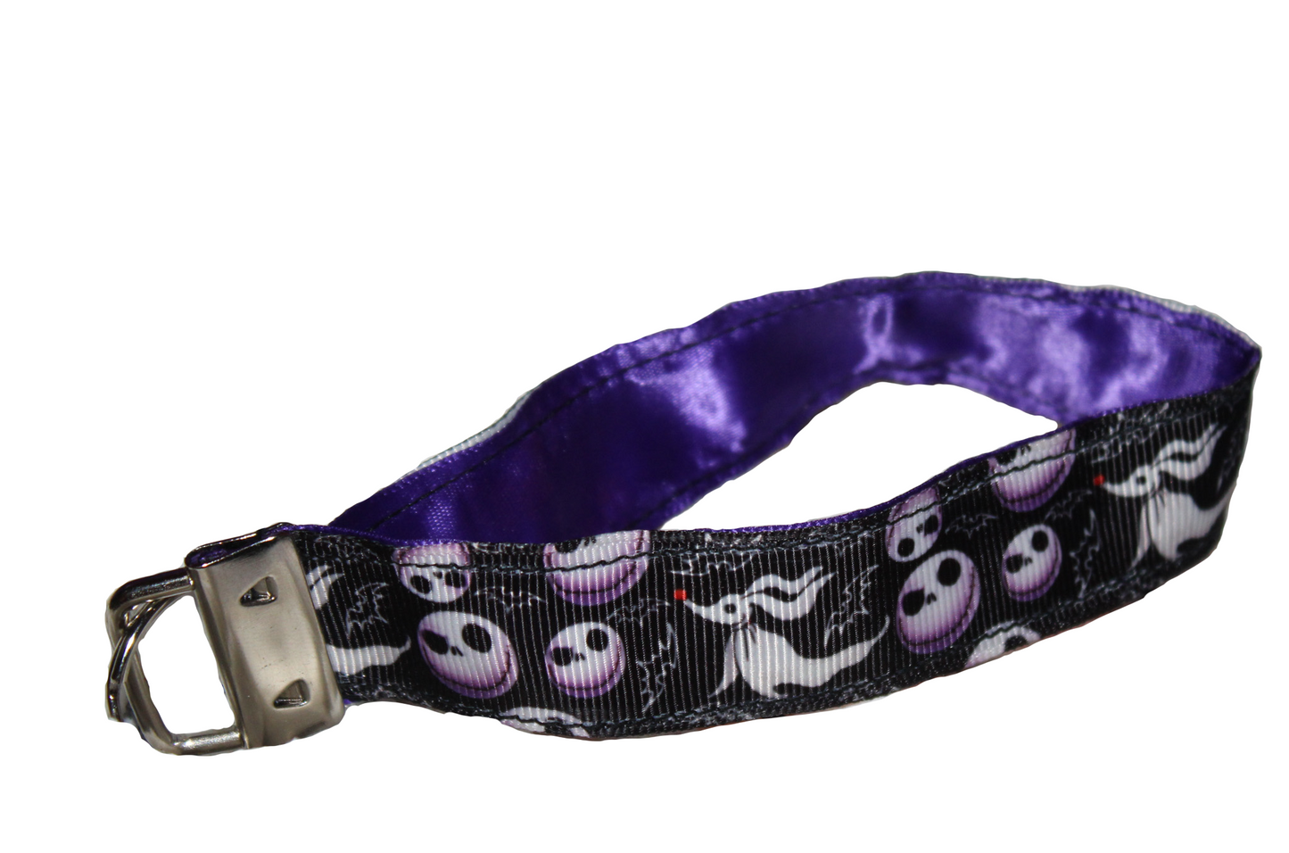 Nightmare Before Christmas Inspired Jack and Zero Key Fob Wristlet