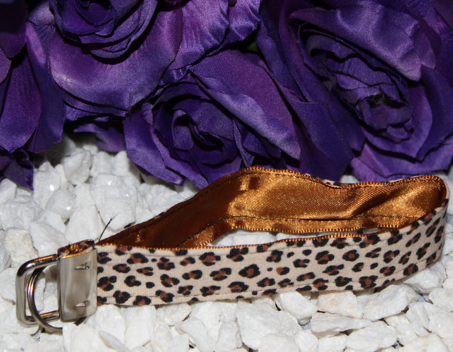 Carmel Cheetah Print Key Fob Wristlet