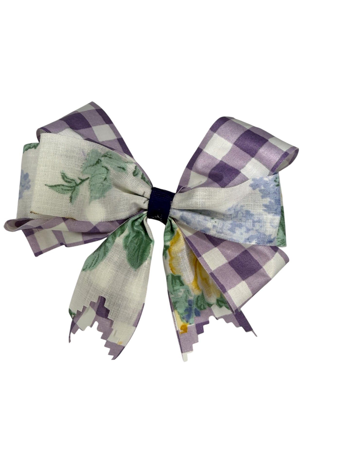Lavender Gingham Large Hair Bow