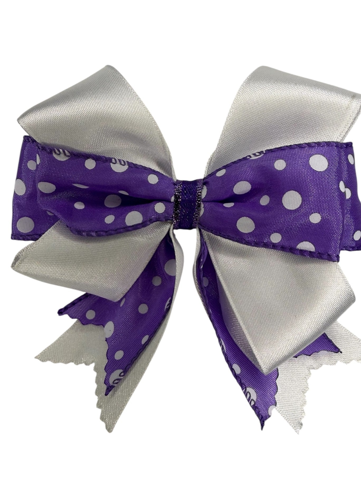 Grape Polka Dot  Large Hair Bow