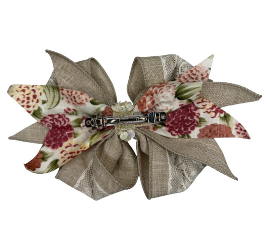 Rustic Blossom  Large Hair Bow