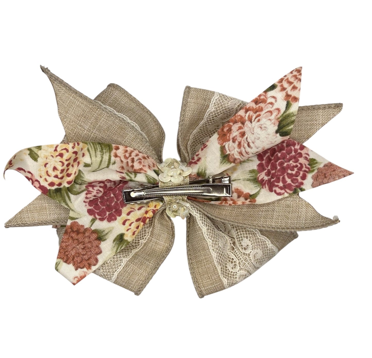 Rustic Blossom  Large Hair Bow