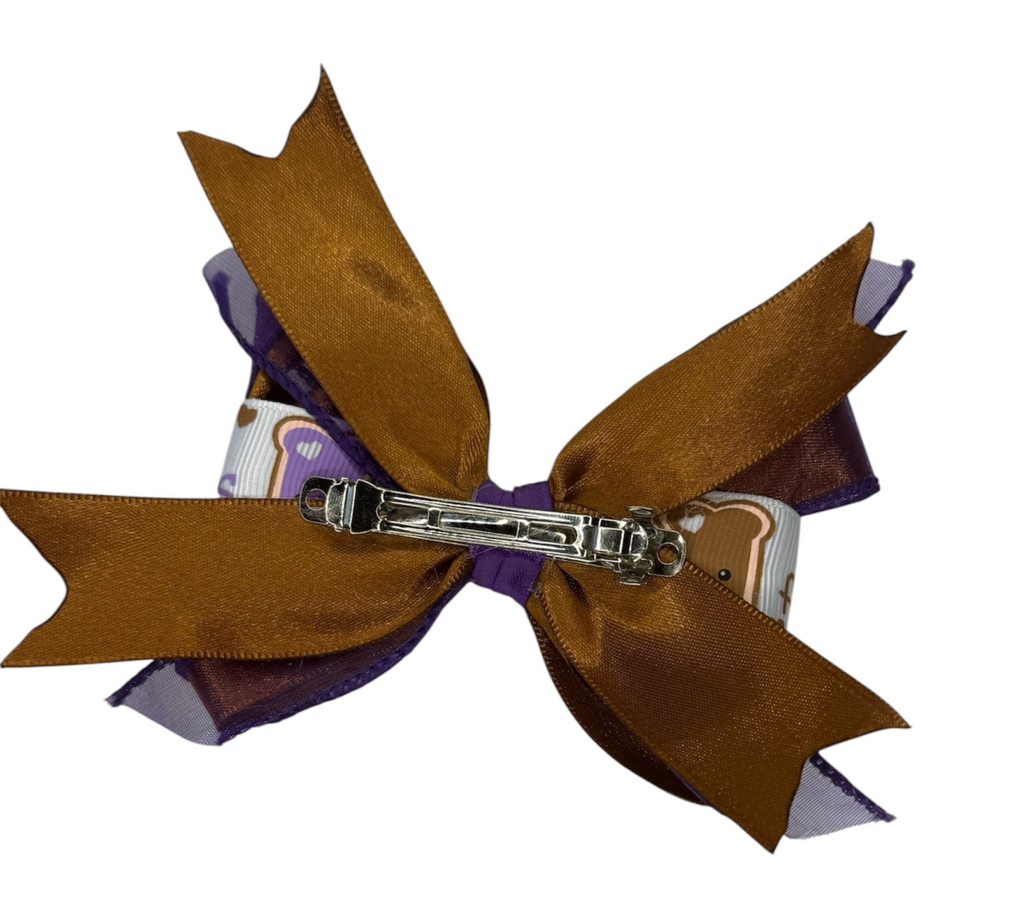 Peanut butter jelly Time  Medium Hair Bow