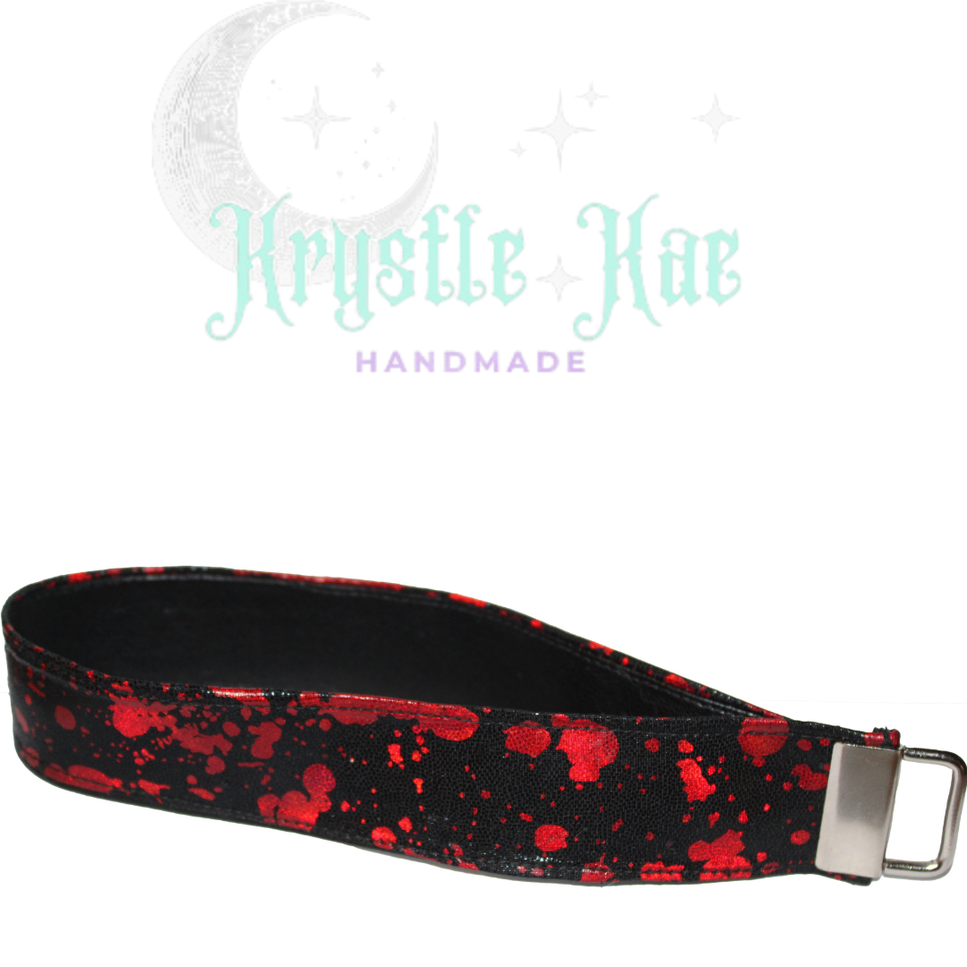 Gothic Blood Splatter Key Fob Wristlet