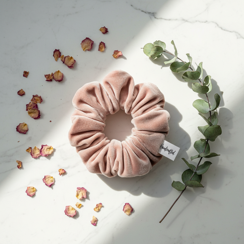 Blush Velvet Scrunchie